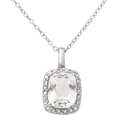 Diamond & White Topaz Necklace