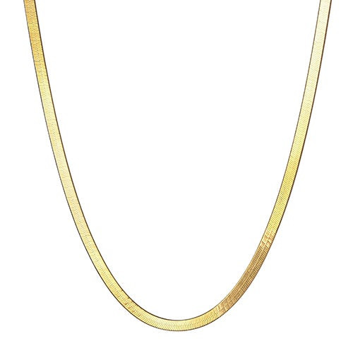 Herringbone Chain Necklace Gold