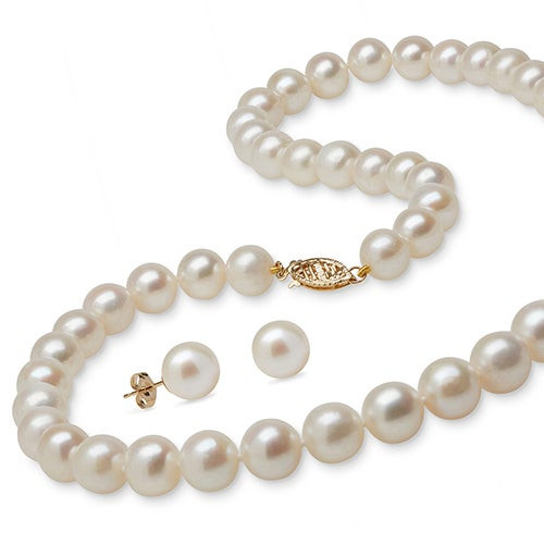 Pearl Earring & Necklace Set