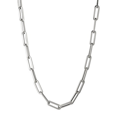 Chunky Paperclip Necklace Silver