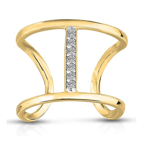 Contemporary Diamond Ring Gold
