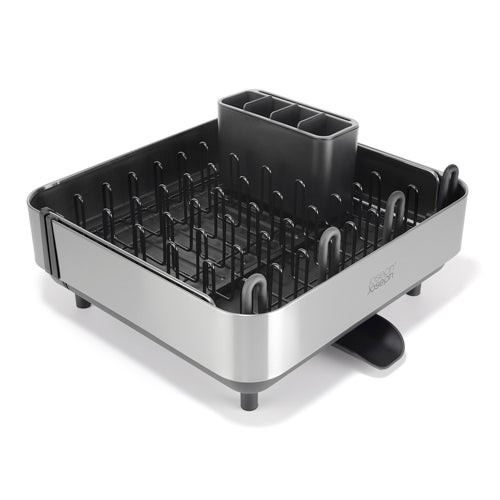Extend Steel Plus Expandable Dish Drainer w/ Wine Glass Rack