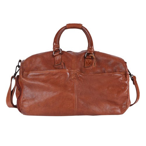 Charleston Leather Duffel/Carry-On Cognac