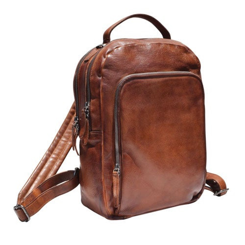Zurich Leather Backpack Cognac