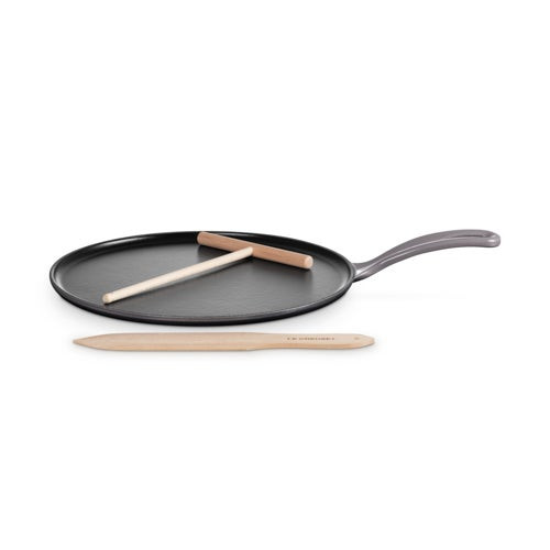 10.25" Traditional Cast Iron Crepe Pan Oyster