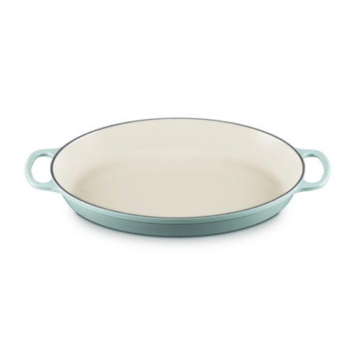 3qt Signature Cast Iron Oval Baker Sea Salt