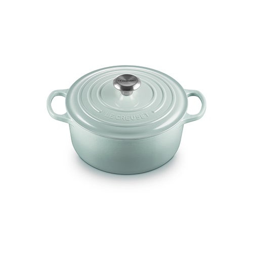 4.5qt Signature Cast Iron Round Dutch Oven Sea Salt