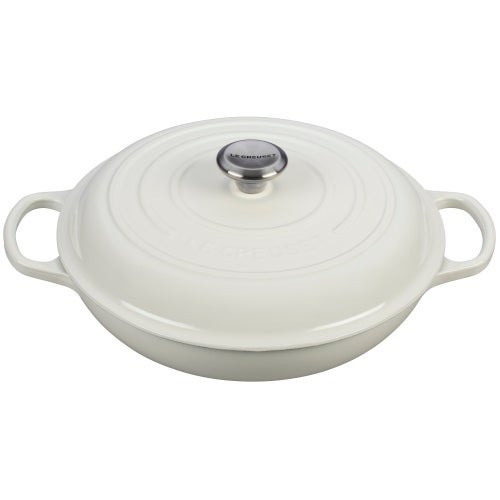 3.5qt Signature Cast Iron Braiser White