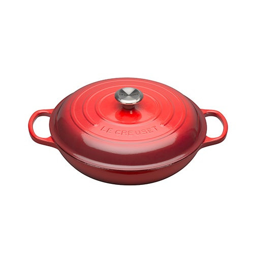 3.5qt Signature Cast Iron Braiser Cerise