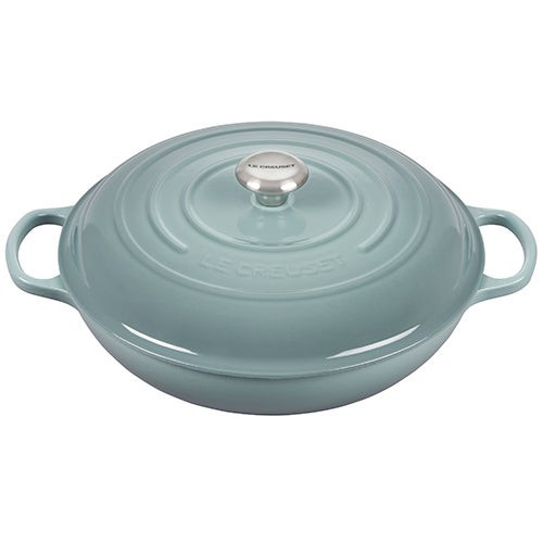 5qt Signature Cast Iron Braiser Sea Salt