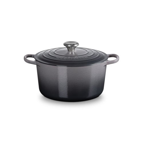 6.5qt Signature Cast Iron Deep Round Dutch Oven Oyster