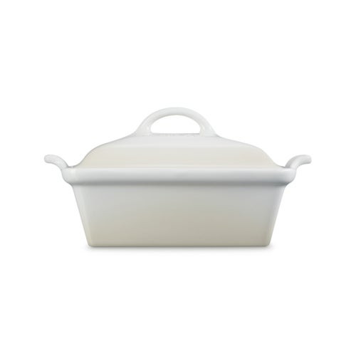 2.5qt Heritage Stoneware Covered Square Casserole Meringue