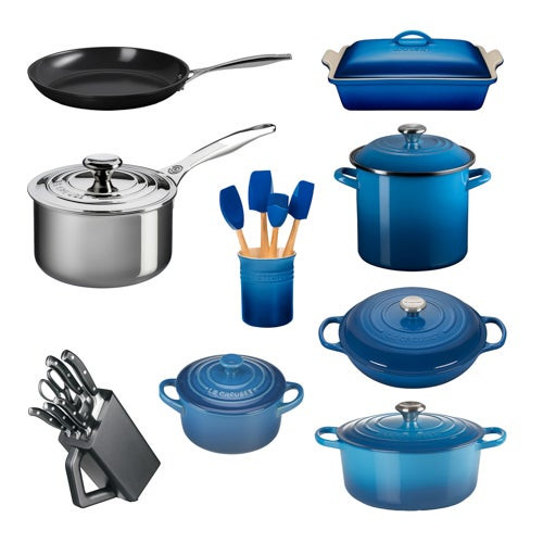 20pc Mixed Material Kitchen Set Marseille w/ 6pc Knife Block Set