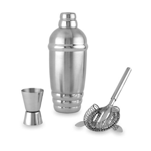 Tuscany Metal Shaker & Strainer Set