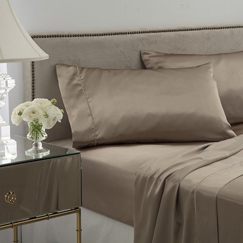 Elegance King Satin Sheet Set Champagne