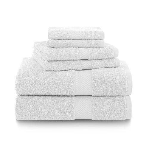 Ringspun 6pc Bath Towel Set Optical White
