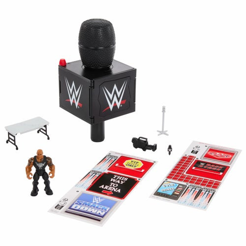WWE Final Boss Microphone Playset w/ The Rock Action Figure Ages 6+ Years