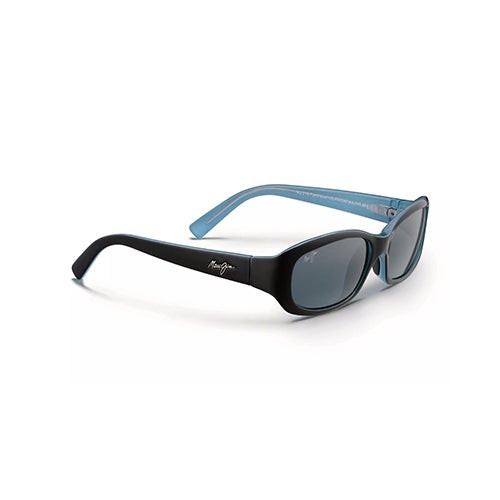 Punchbowl Polarized Sunglasses Black & Blue Frame Neutral Gray Lens