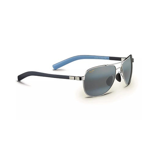 Guardrail Polarized Sunglasses Silver & Blue Frame Neutral Gray Lens
