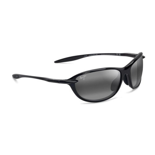Ho'okipa Ultra R Polarized Sunglasses  Shiny Black Frame  Neutral Gray Lens