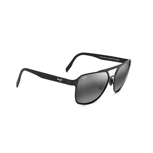 2nd Reef Polarized Sunglasses Satin Black Frame Neutral Gray Lens