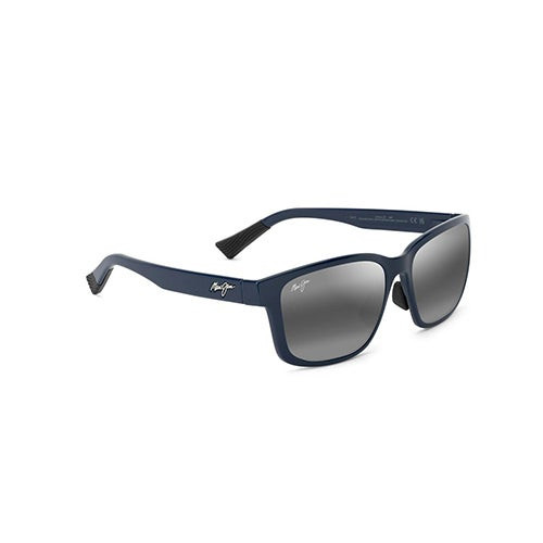 Lehiwa Asian Fit Polarized Sunglasses Shiny Blue Frame Neutral Gray Lens