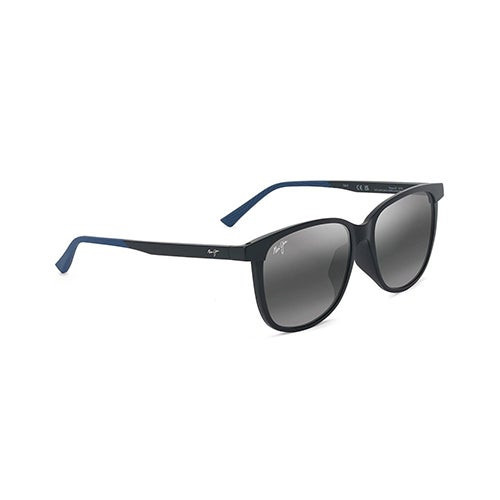 Ilikea Asian Fit Polarized Sunglasses Matte Blue Frame Neutral Gray Lens