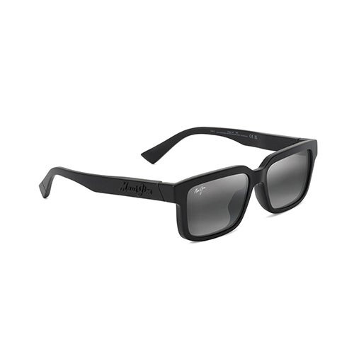 Hiapo Asian Fit Polarized Sunglasses Matte Black Frame Neutral Gray Lens