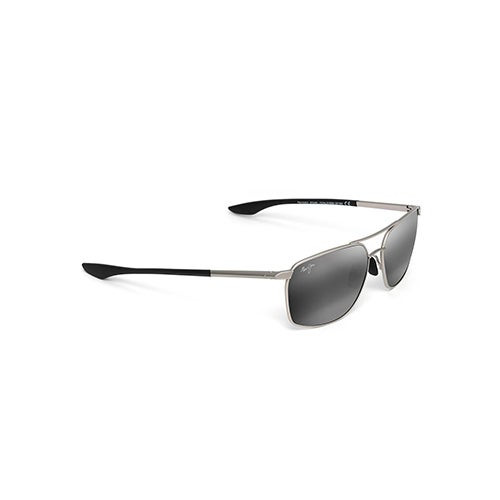 Pu'u Kukui Polarized Sunglasses  Silver Frame  Neutral Gray Lens