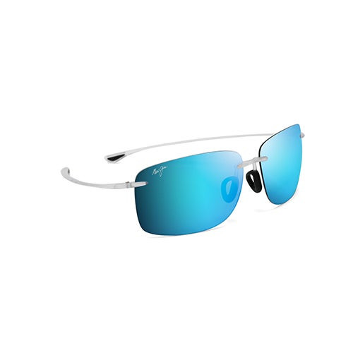 Hema Polarized Sunglasses Crystal Matte Frame Blue Hawaii Lens