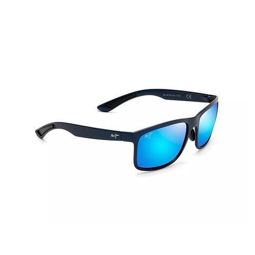 Huelo Polarized Sunglasses Matte Blue Frame Blue Hawaii Lens