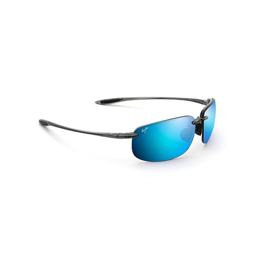 Ho'okipa XL Polarized Sunglasses  Translucent Gray Frame  Blue Hawaii Lens