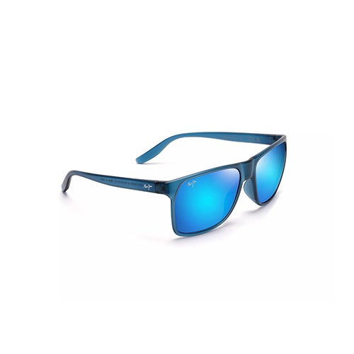 Pailolo Polarized Sunglasses Matte Navy Frame Blue Hawaii Lens