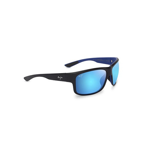 Southern Cross Polarized Sunglasses Matte Black/Blue Frame Blue Hawaii Lens