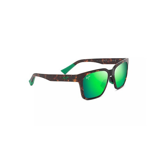 Punikai Polarized Sunglasses Dark Havana Frame MAUIGreen Lens