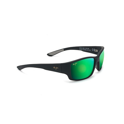 Local Kine Polarized Sunglasses Black & Green Frame MAUIGreen Lens