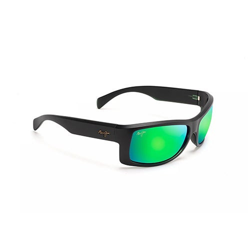 Equator Polarized Sunglasses Matte Black w/ Olive Frame MAUIGreen Lens