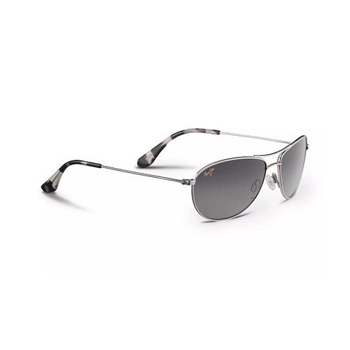 Baby Beach Polarized Sunglasses Silver Frame Neutral Gray Lens