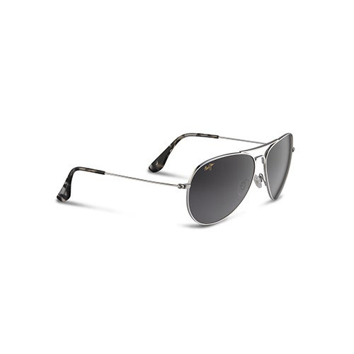 Mavericks Polarized Sunglasses Silver Frame Neutral Gray Lens