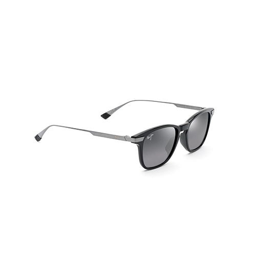 Mana'olana Polarized Sunglasses  Shiny Black Frame  Neutral Gray Lens