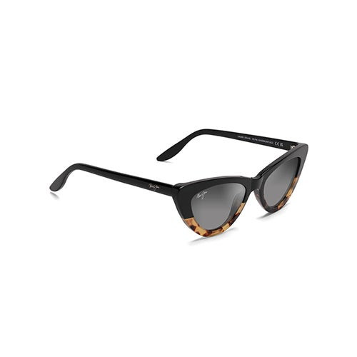 Lychee Polarized Sunglasses Black & Tortoise Frame Neutral Gray Lens