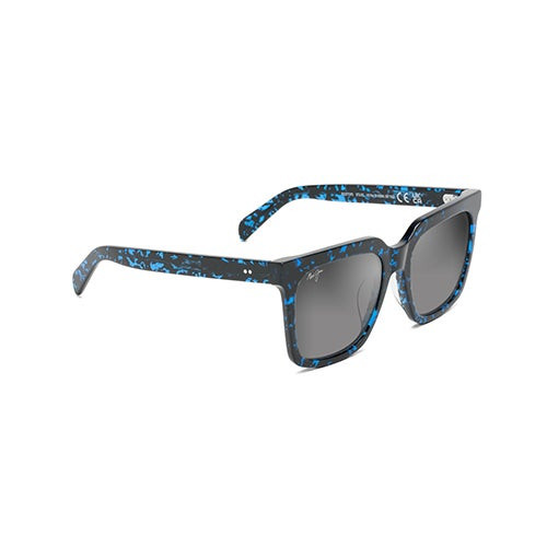 Rooftops Polarized Sunglasses Blue Tortoise Frame Neutral Gray Lens