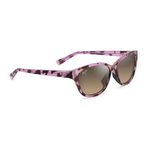 Punono Polarized Sunglasses Shiny Spotted Pink Havana Frame HCL Bronze Lens
