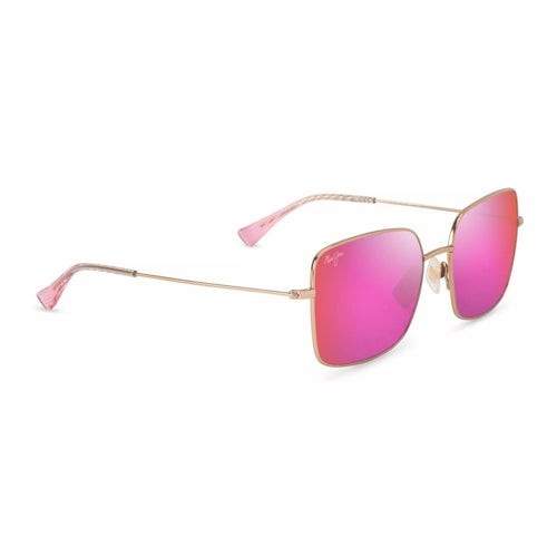 Lipine Polarized Sunglasses Shiny Rose Gold Frame MAUI Sunrise Lens