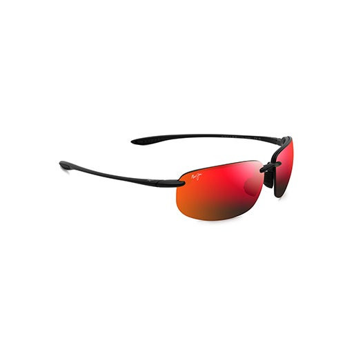 Ho'okipa XL Polarized Sunglasses  Matte Black Frame  Hawaii Lava Lens