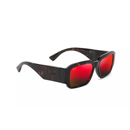 Kupale Polarized Sunglasses Shiny Dark Havana Frame Hawaii Lava Lens