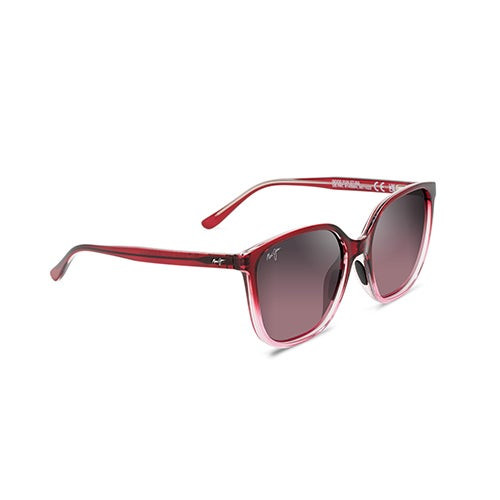 Good Fun Polarized Sunglasses Raspberry Fade Frame Maui Rose Lens