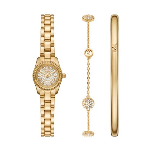 Ladies Lexington Gold-Tone Stainless Steel Watch & Bracelet Gift Set