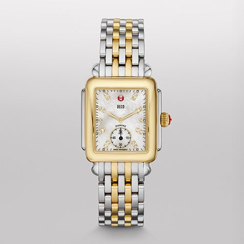 Ladies Deco 16 Two-Tone Watch  Diamond & Mother of Pearl Dial