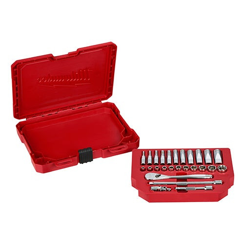1/4" Drive 26pc Ratchet & Socket Set - SAE